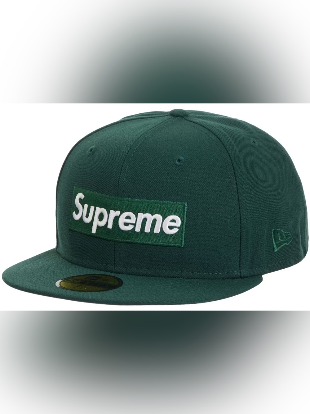 Supreme Box Logo Fitted Cap in Forest Green